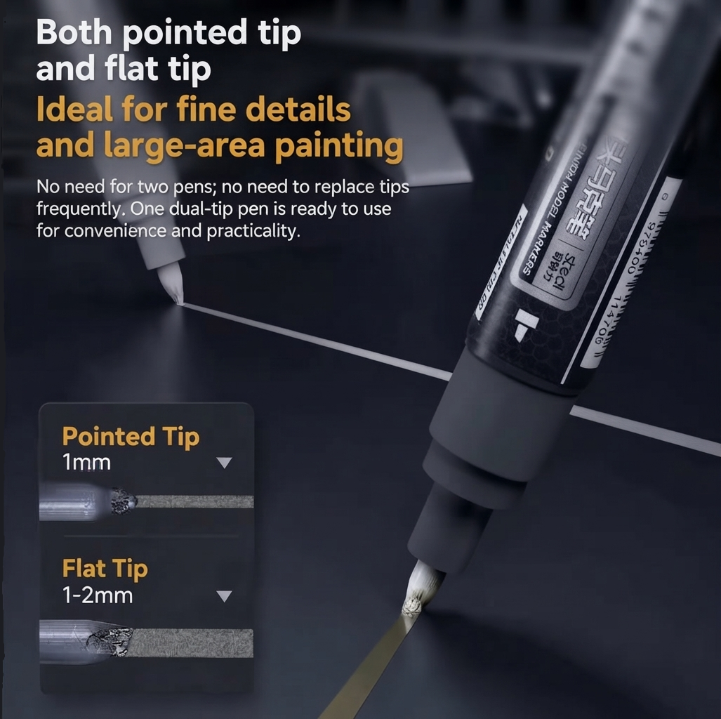 Metallic Double-Ended Markers Black Iron Marker