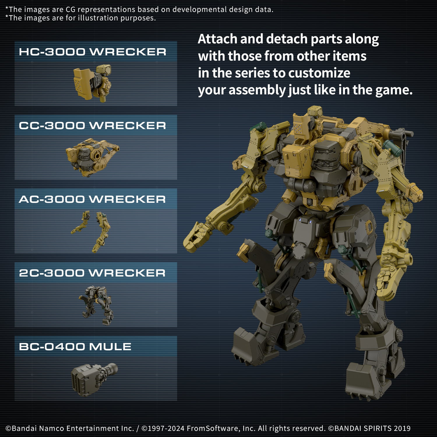 30MM ARMORED CORE Ⅵ FIRES OF RUBICON RaD CC-3000 WRECKER MILK TOOTH
