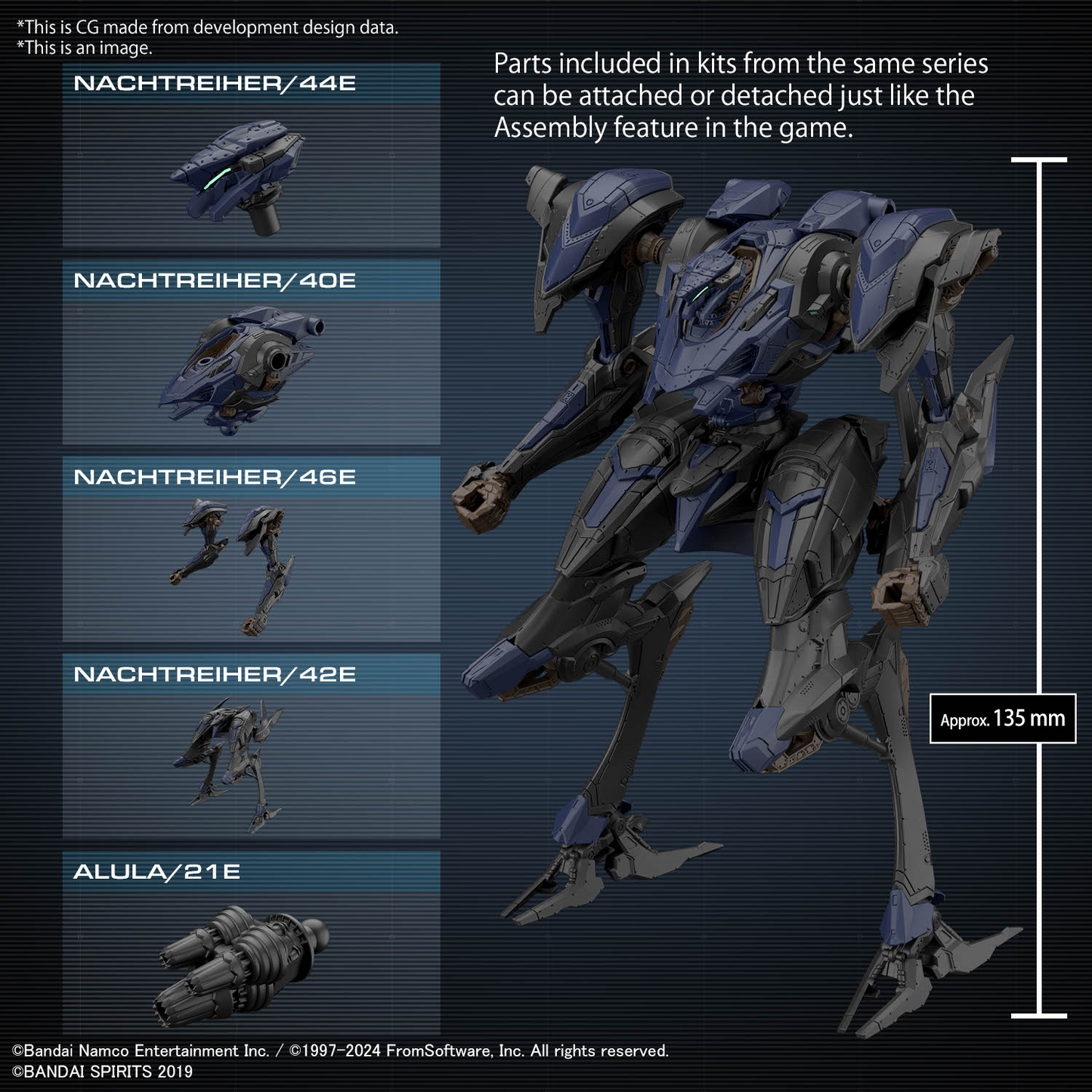 30MM ARMORED CORE Ⅵ FIRES OF RUBICON SCHNEIDER NACHTREIHER/40E STEEL HAZE