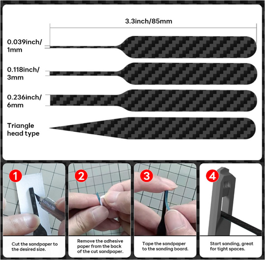 Carbon Fiber Detail Sanding Plate Set