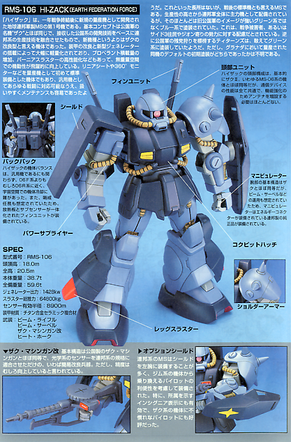 HGUC 1/144 #55 Hi Zack (Earth Federation)