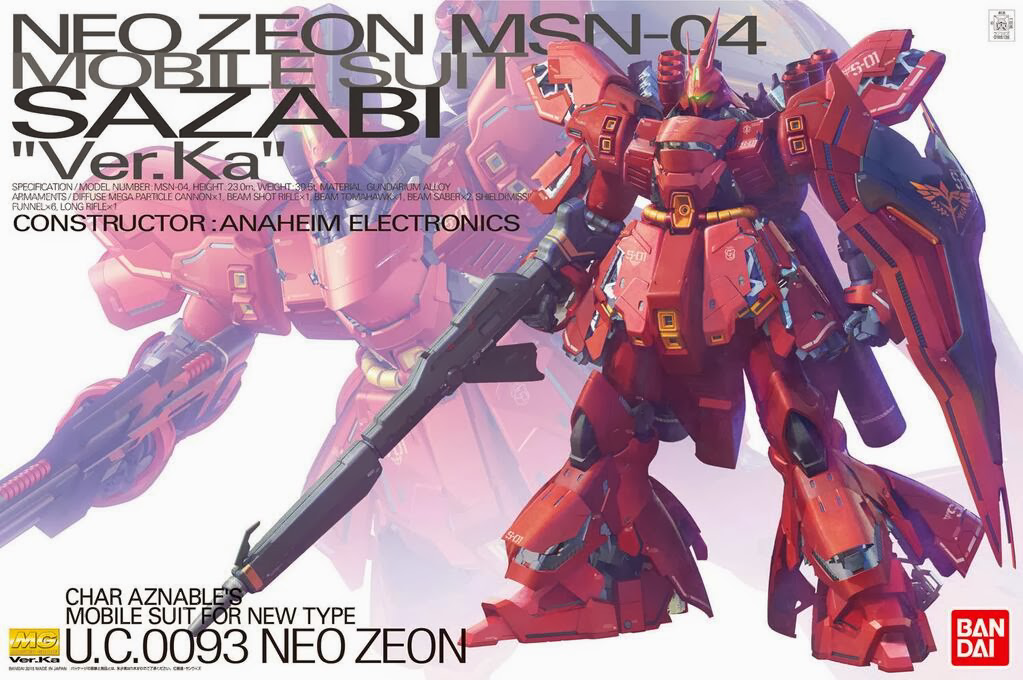 Master Grade (MG) 1/100 MSN-04 Sazabi Ver.Ka