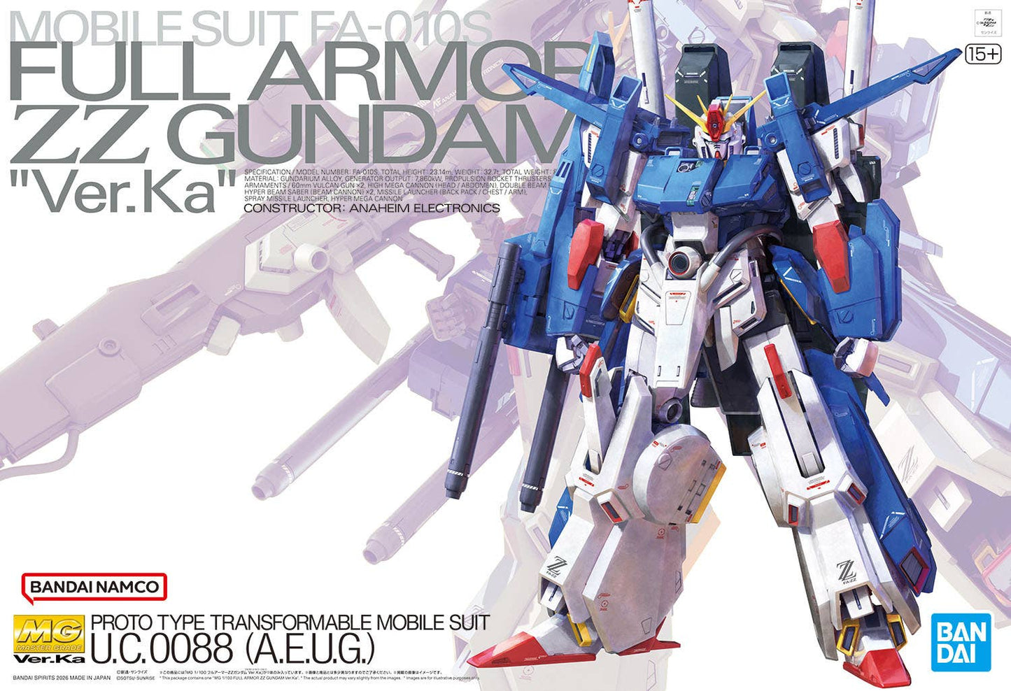 MG 1/100 FULL ARMOR ZZ GUNDAM Ver.Ka