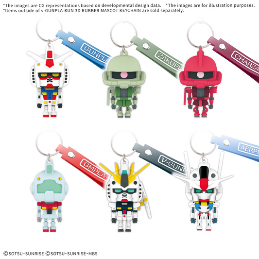 ν-GUNPLA-KUN 3D RUBBER MASCOT KEYCHAIN