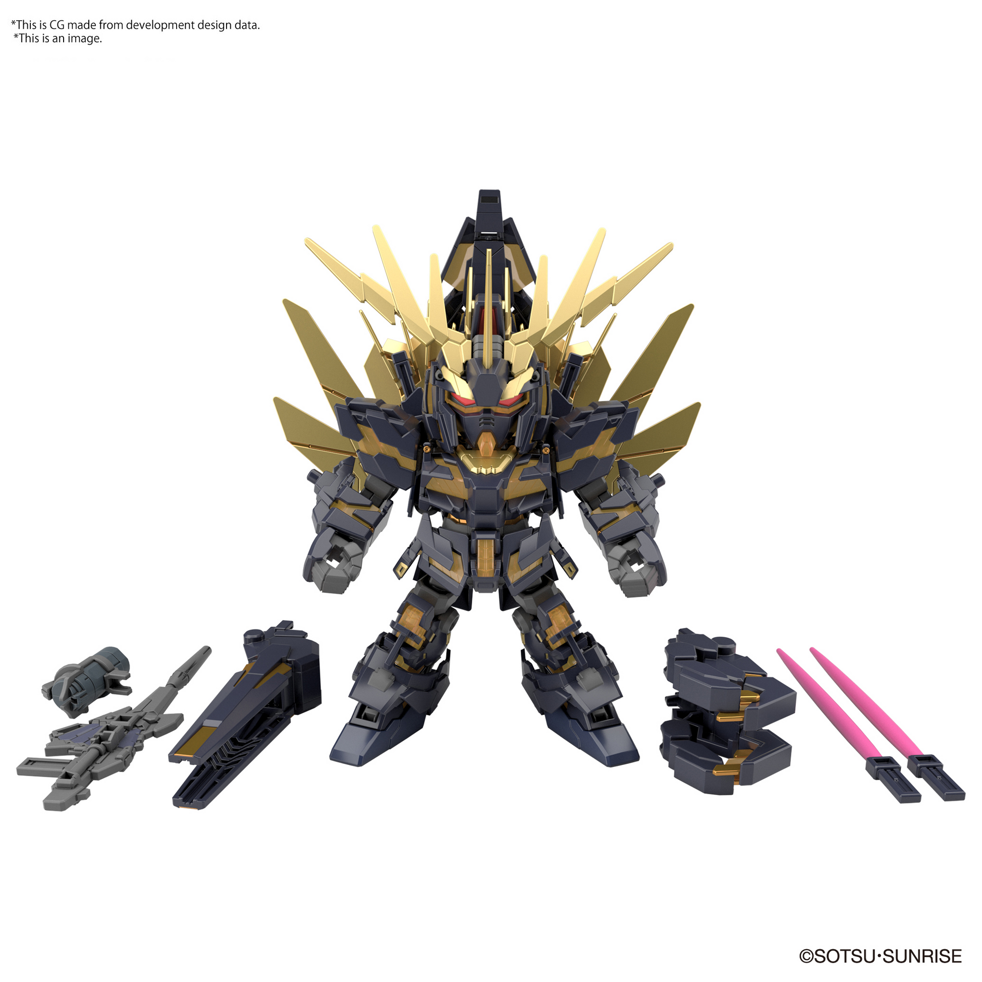 SD GUNDAM CROSS SILHOUETTE UNICORN GUNDAM 02 BANSHEE (DESTROY MODE) & BANSHEE NORN PARTS SET