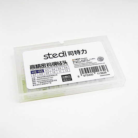 Stedi Tungsten Steel Drill Bits set 0.3 / 0.4 / 0.5 / 0.6 / 0.7 / 0.8 / 0.9 / 1.0 / 1.1 / 1.2 mm